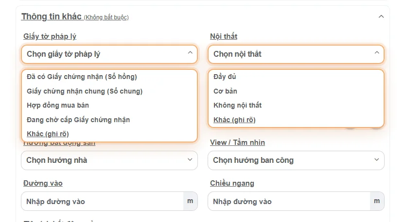 Chọn giấy tờ pháp lý