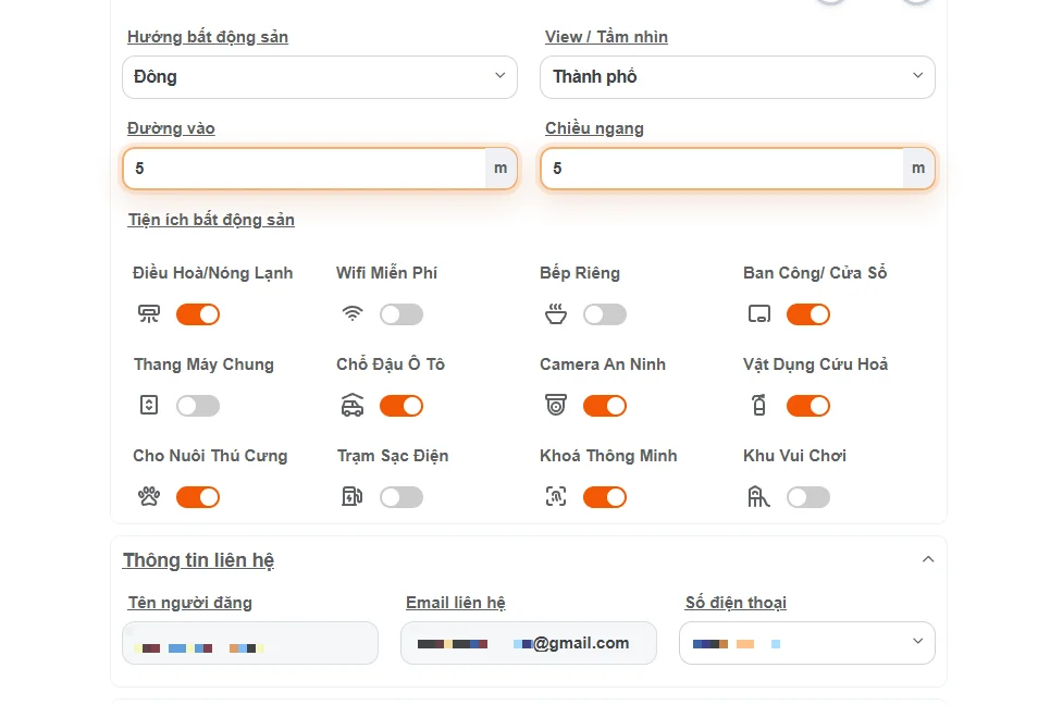 Chọn tiện ích hiện có