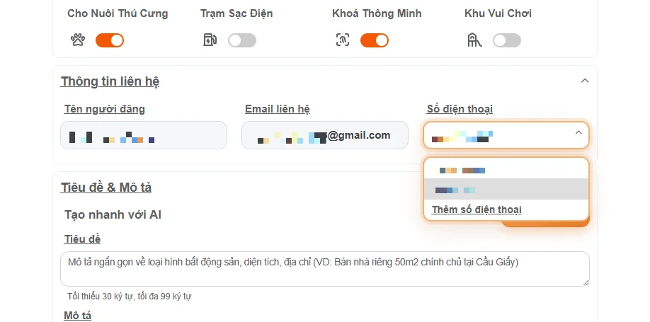 Chọn tầm nhìn và tiện ích