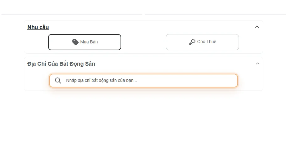 Mở công cụ nhập địa chỉ