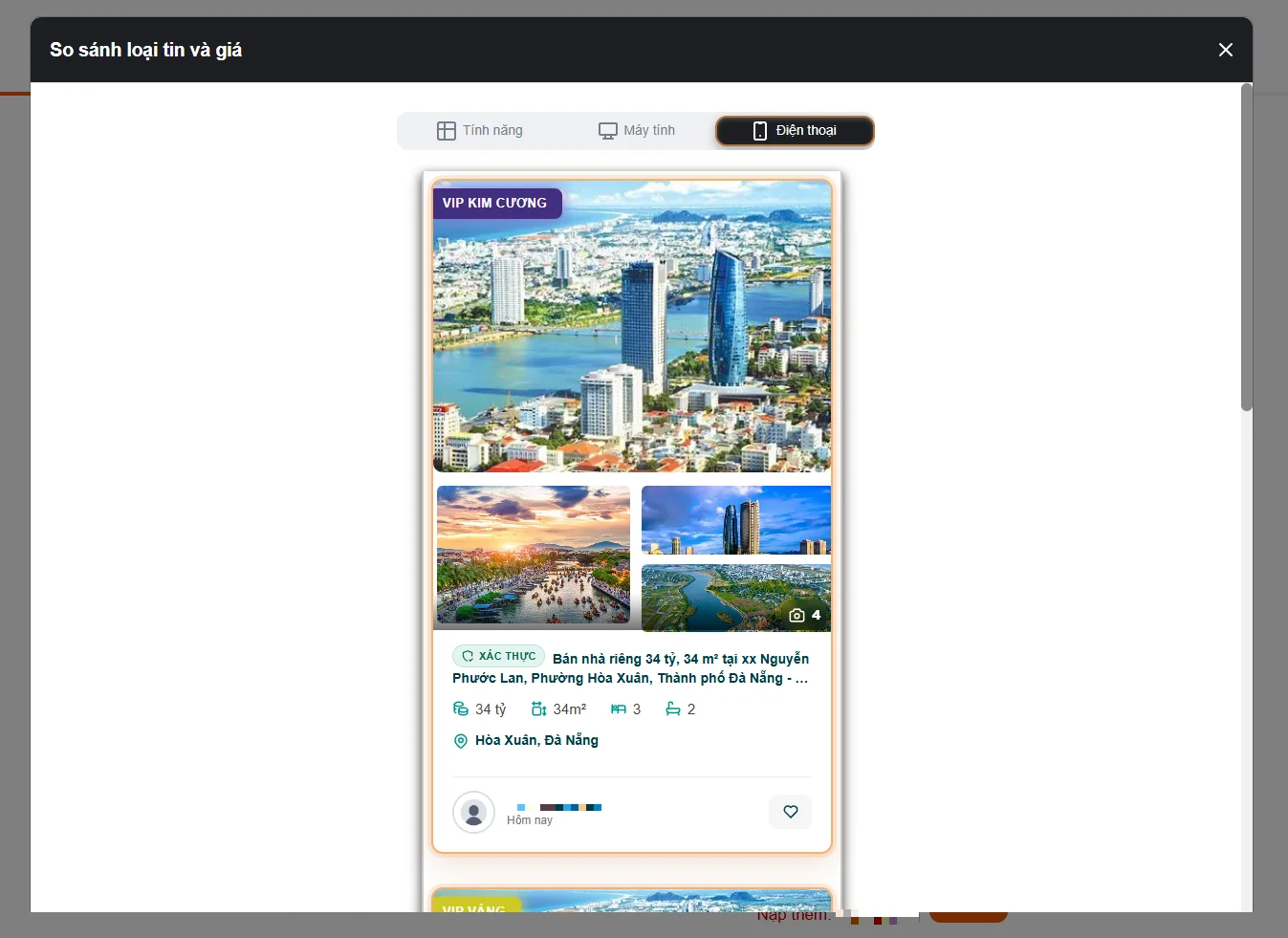 So sánh trên điện thoại
