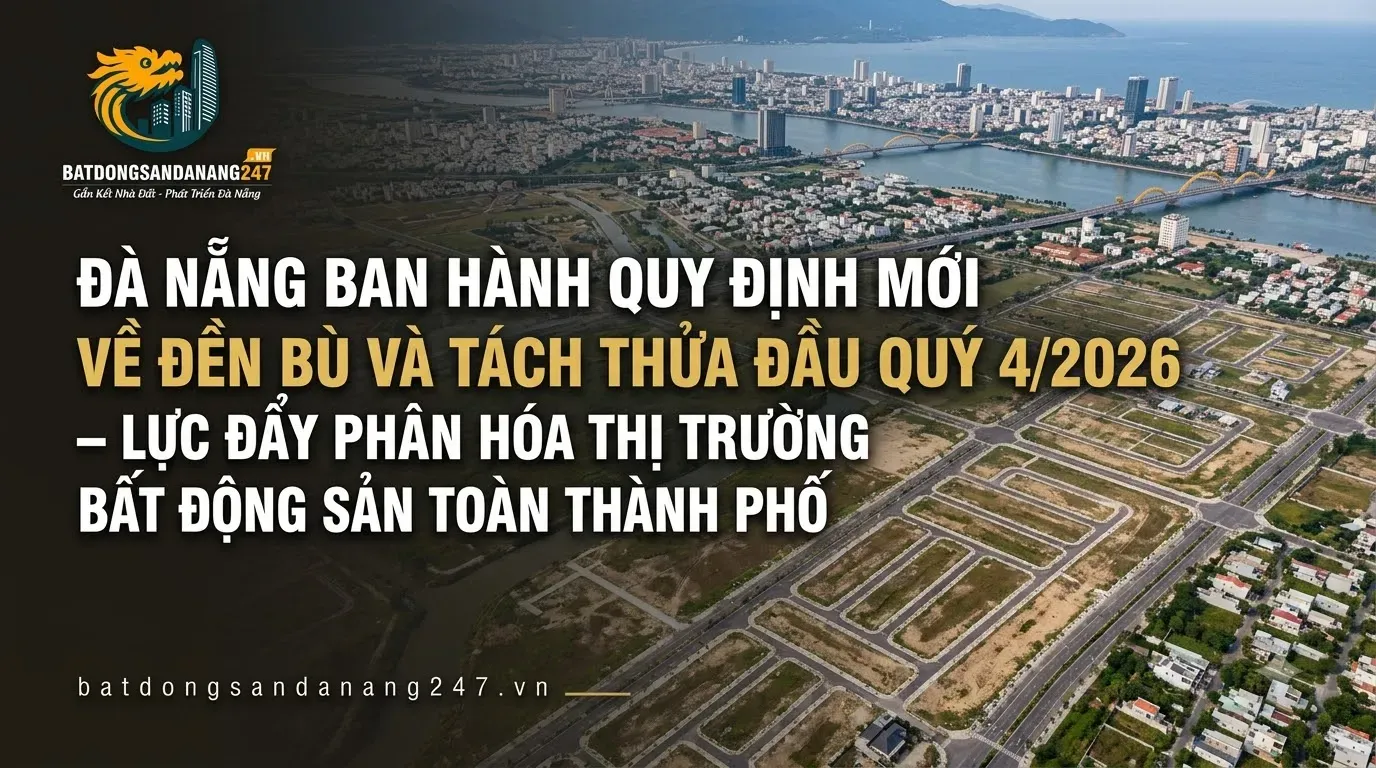 Đà Nẵng Ban Hành Quy Định Mới Về Đền Bù Và Tách Thửa Đầu Quý 4/2026 – Lực Đẩy Phân Hóa Thị Trường Bất Động Sản Toàn Thành Phố